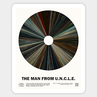 minimal_The Man from U.N.C.L.E. Warp Barcode Movie Sticker